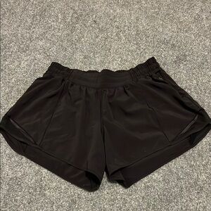 Women's Black Lulu Athletic Shorts: Size 4
